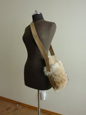 Natural Coyote and Lamb Handbag